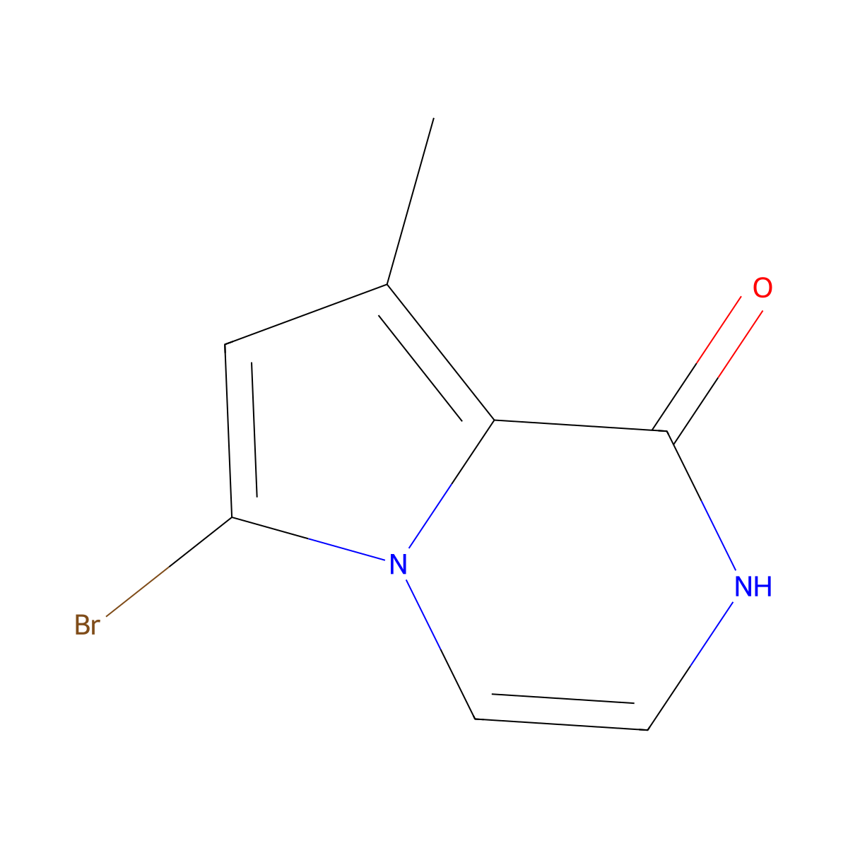 6-bromo-8-methyl-2H-pyrrolo[1,2-a]pyrazin-1-one molecular structure, CAS 2411226-24-7