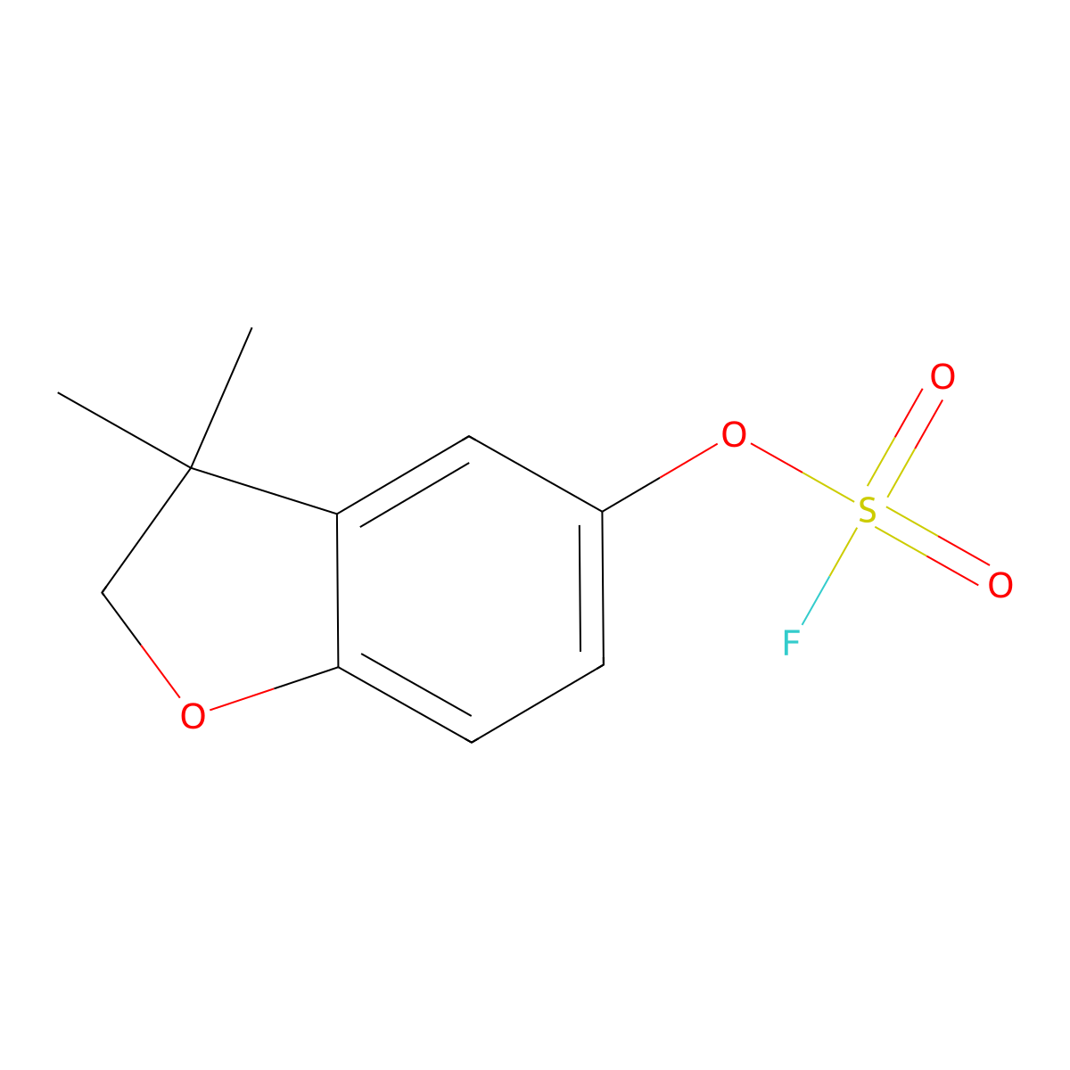 3,3-Dimethyl-2,3-dihydro-1-benzofuran-5-yl fluoranesulfonate molecular structure, CAS 2411226-76-9