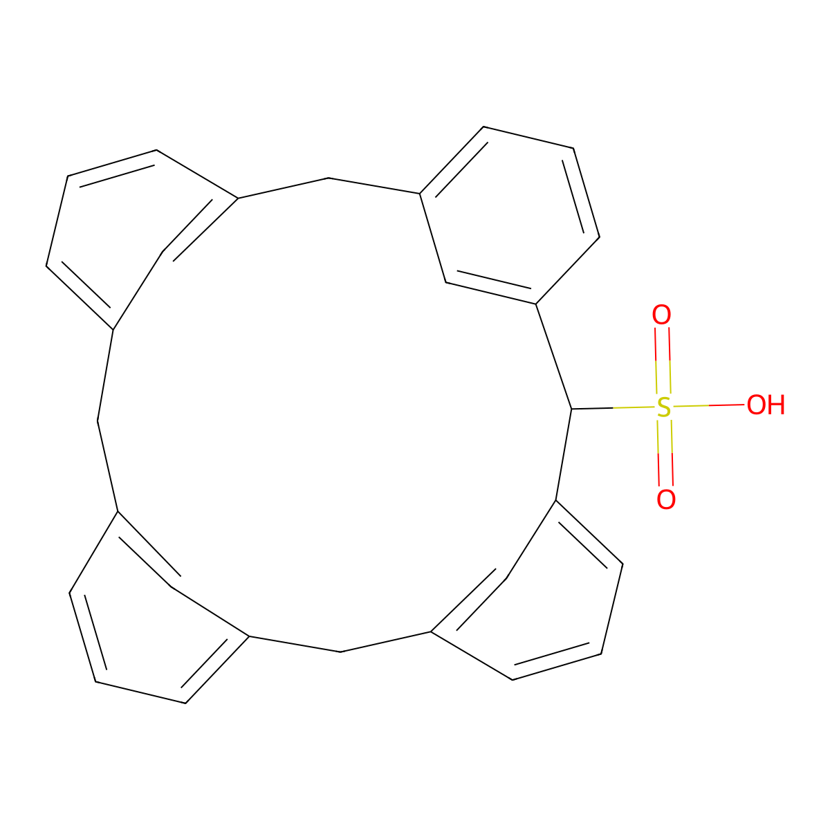 Pentacyclo[19.3.1.1^{3,7}.1^{9,13}.1^{15,19}]octacosa-1(25),3,5,7(28),9,11,13(27),15,17,19(26),21,23-dodecaene-2-sulfonic acid molecular structure, CAS 2411227-60-4