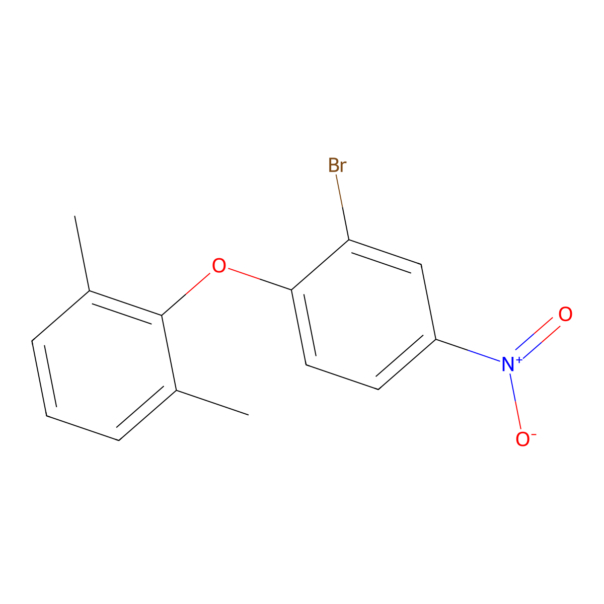 2-(2-Bromo-4-nitrophenoxy)-1,3-dimethylbenzene molecular structure, CAS 2411229-13-3