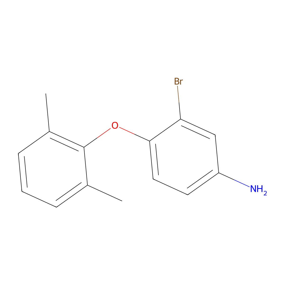 3-Bromo-4-(2,6-dimethylphenoxy)aniline molecular structure, CAS 2411229-14-4
