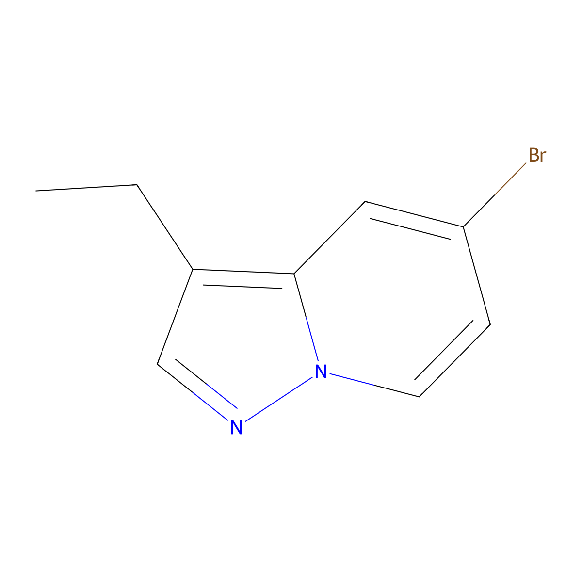5-Bromo-3-ethylpyrazolo[1,5-A]pyridine molecular structure, CAS 2411234-69-8