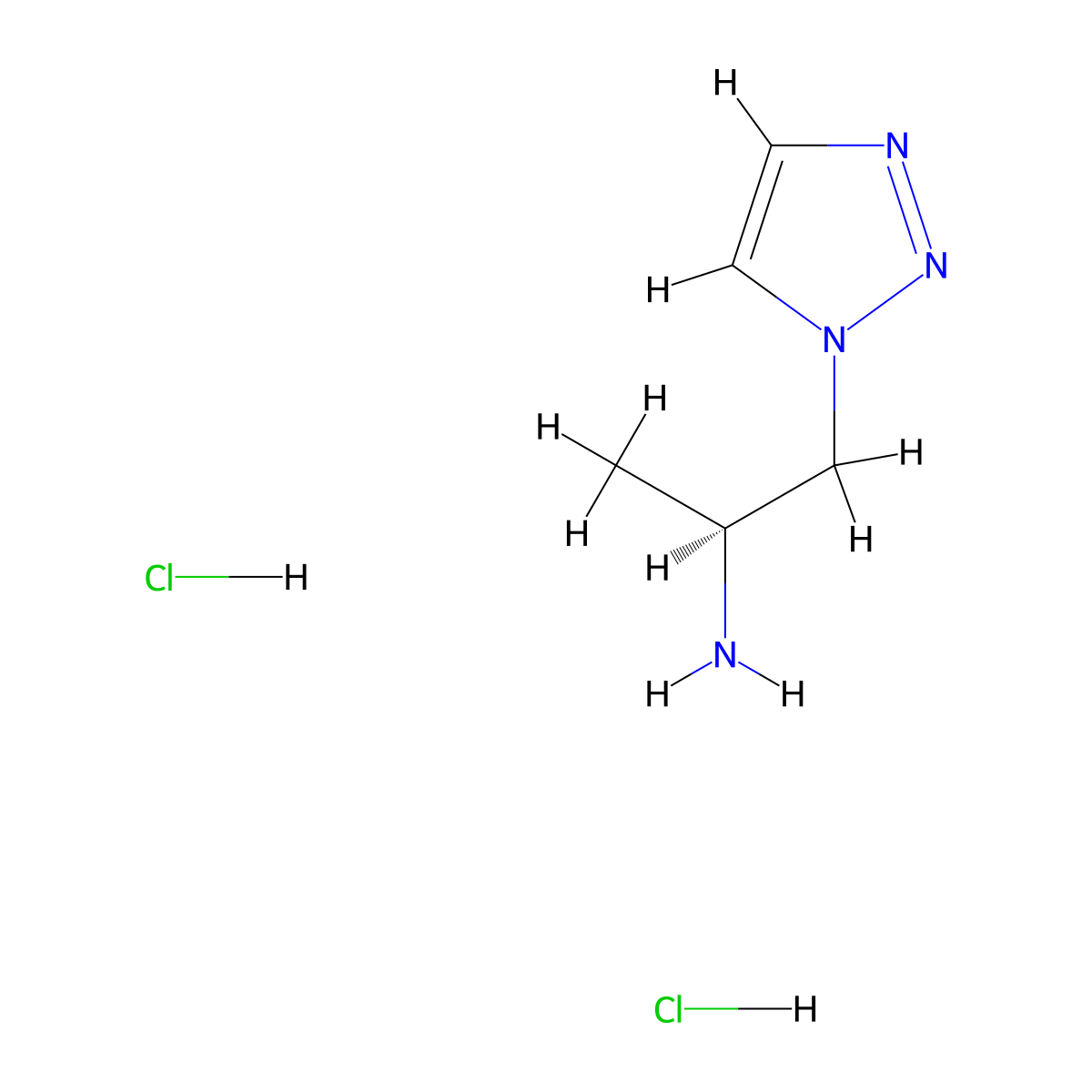 (2S)-1-(1H-1,2,3-triazol-1-yl)propan-2-amine dihydrochloride molecular structure, CAS 2411236-66-1