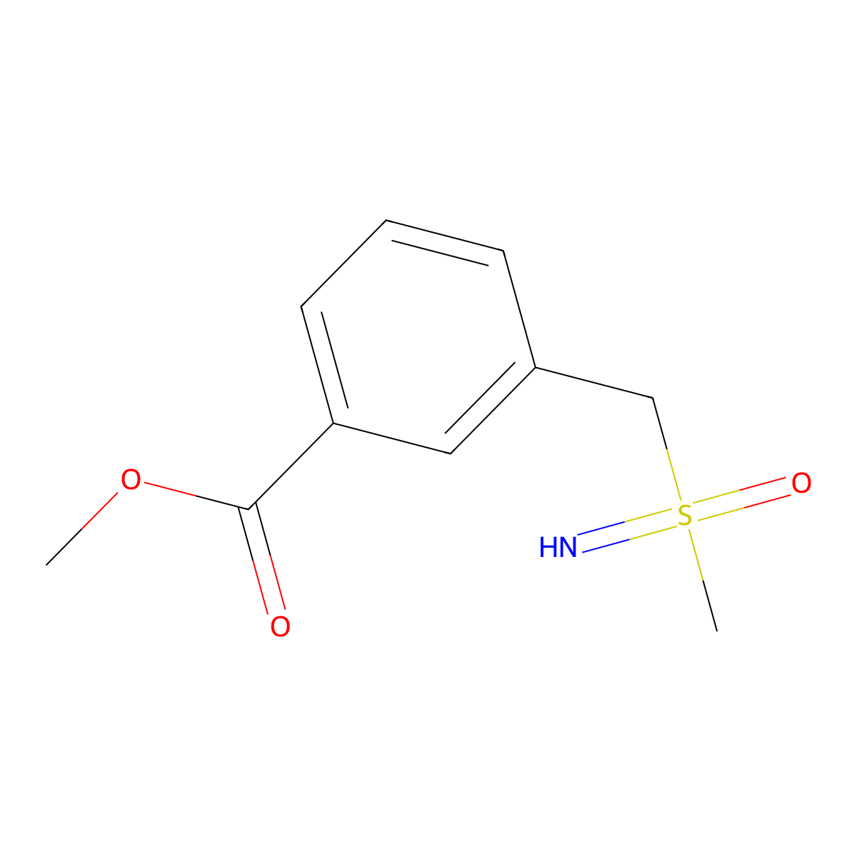 Methyl 3-[(methylsulfonimidoyl)methyl]benzoate molecular structure, CAS 2411237-84-6