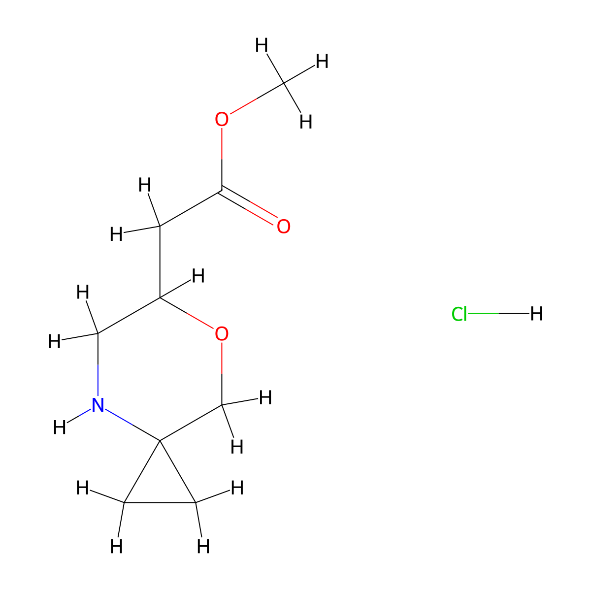 Methyl2-{7-oxa-4-azaspiro[2.5]octan-6-yl}acetatehydrochloride molecular structure, CAS 2411238-08-7