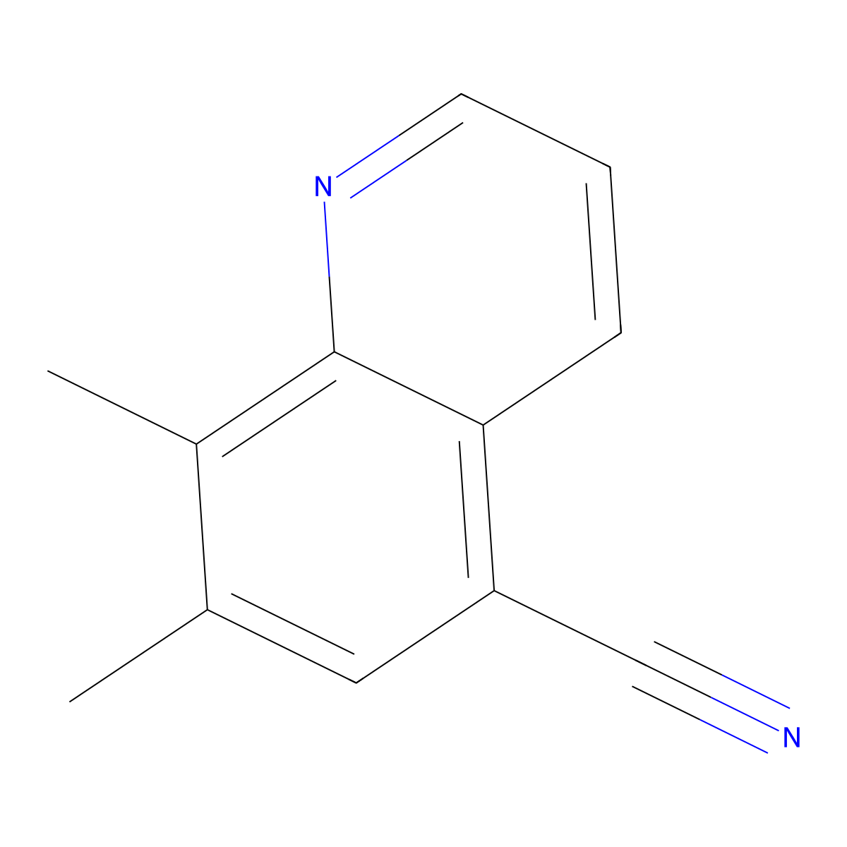 7,8-Dimethylquinoline-5-carbonitrile molecular structure, CAS 2411238-15-6