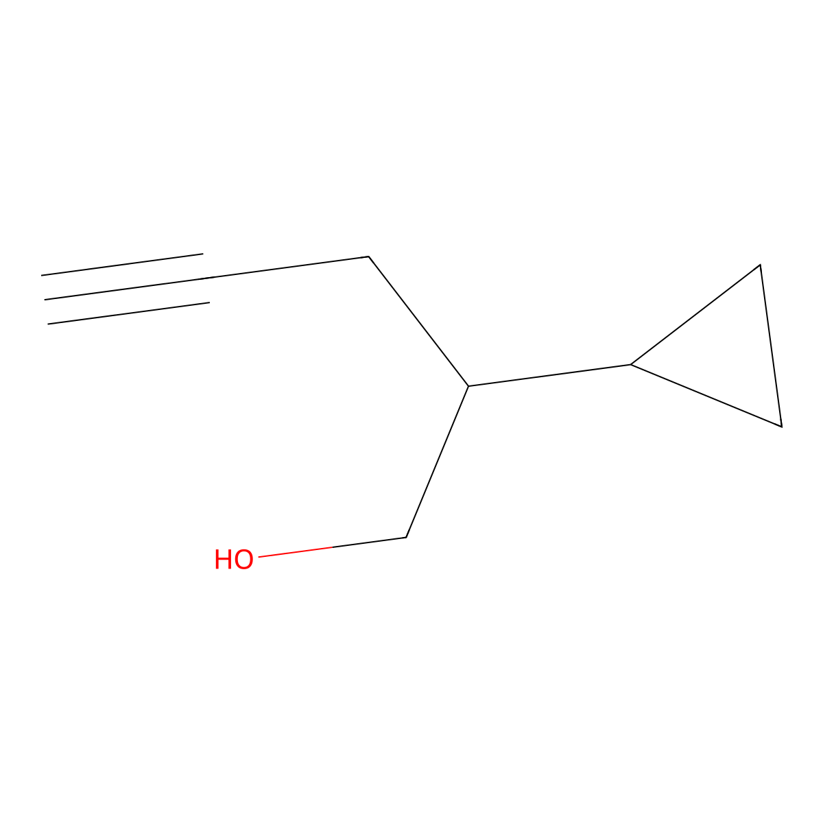 2-Cyclopropylpent-4-yn-1-ol molecular structure, CAS 2411240-10-1