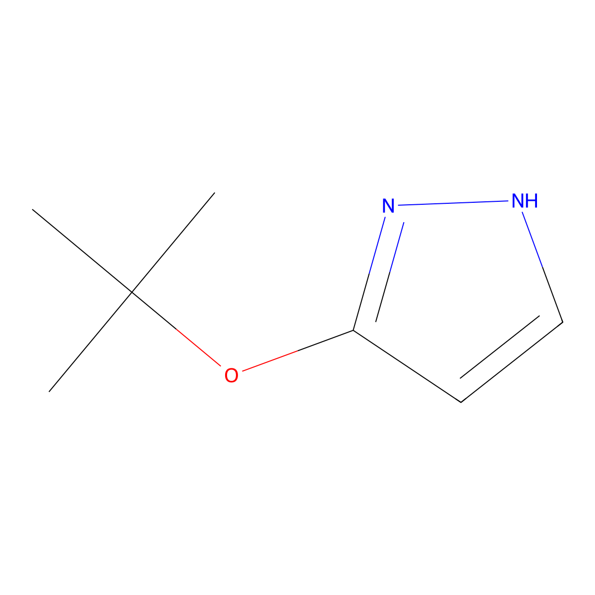 3-(tert-butoxy)-1H-pyrazole molecular structure, CAS 2411240-29-2