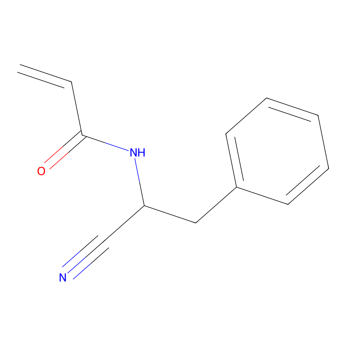 N-(1-cyano-2-phenylethyl)prop-2-enamide molecular structure, CAS 2411240-61-2
