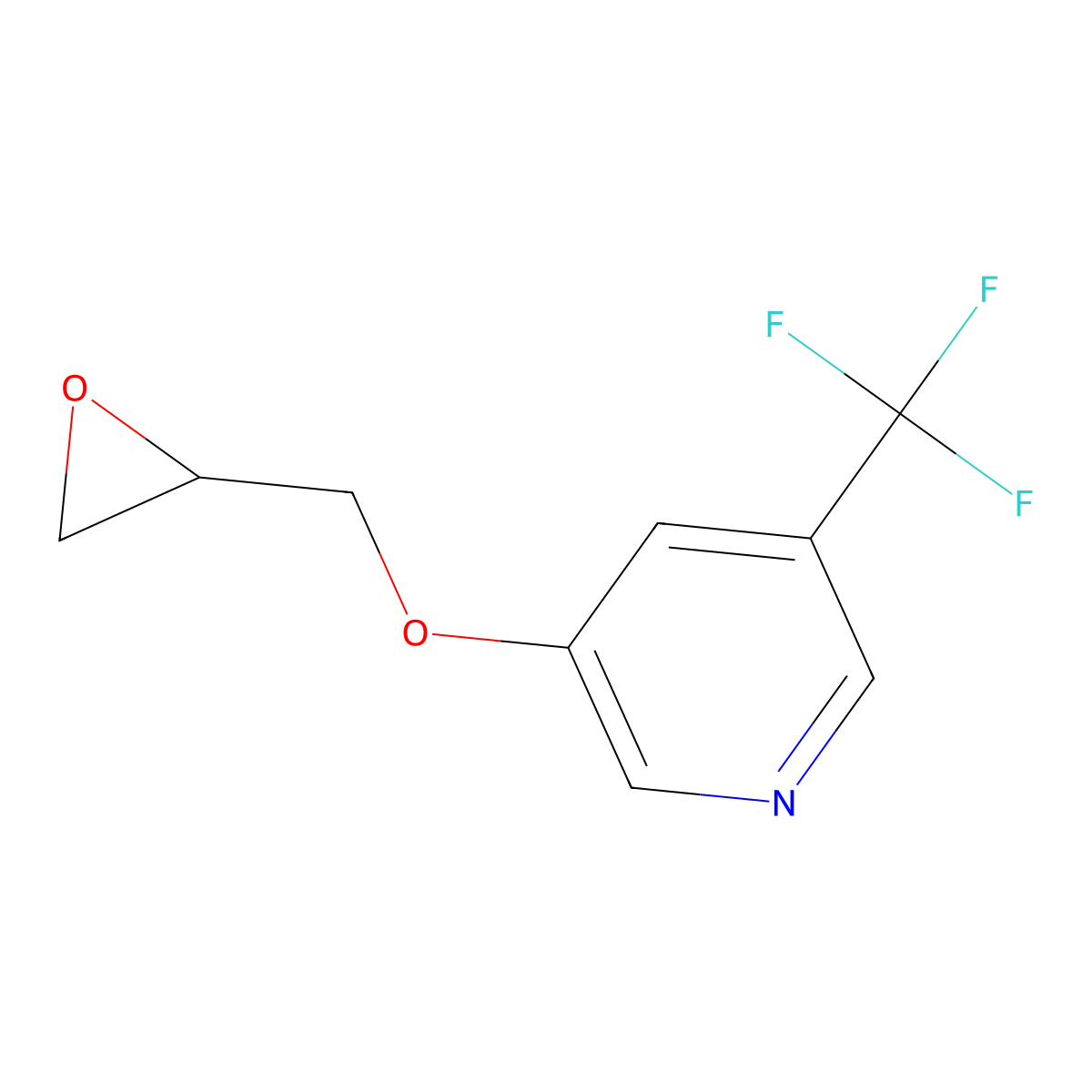 3-[(Oxiran-2-yl)methoxy]-5-(trifluoromethyl)pyridine molecular structure, CAS 2411242-03-8