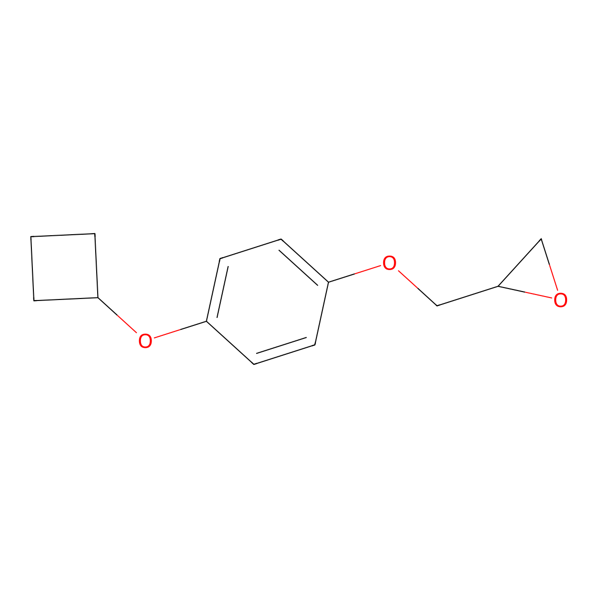 2-[(4-Cyclobutoxyphenoxy)methyl]oxirane molecular structure, CAS 2411242-38-9