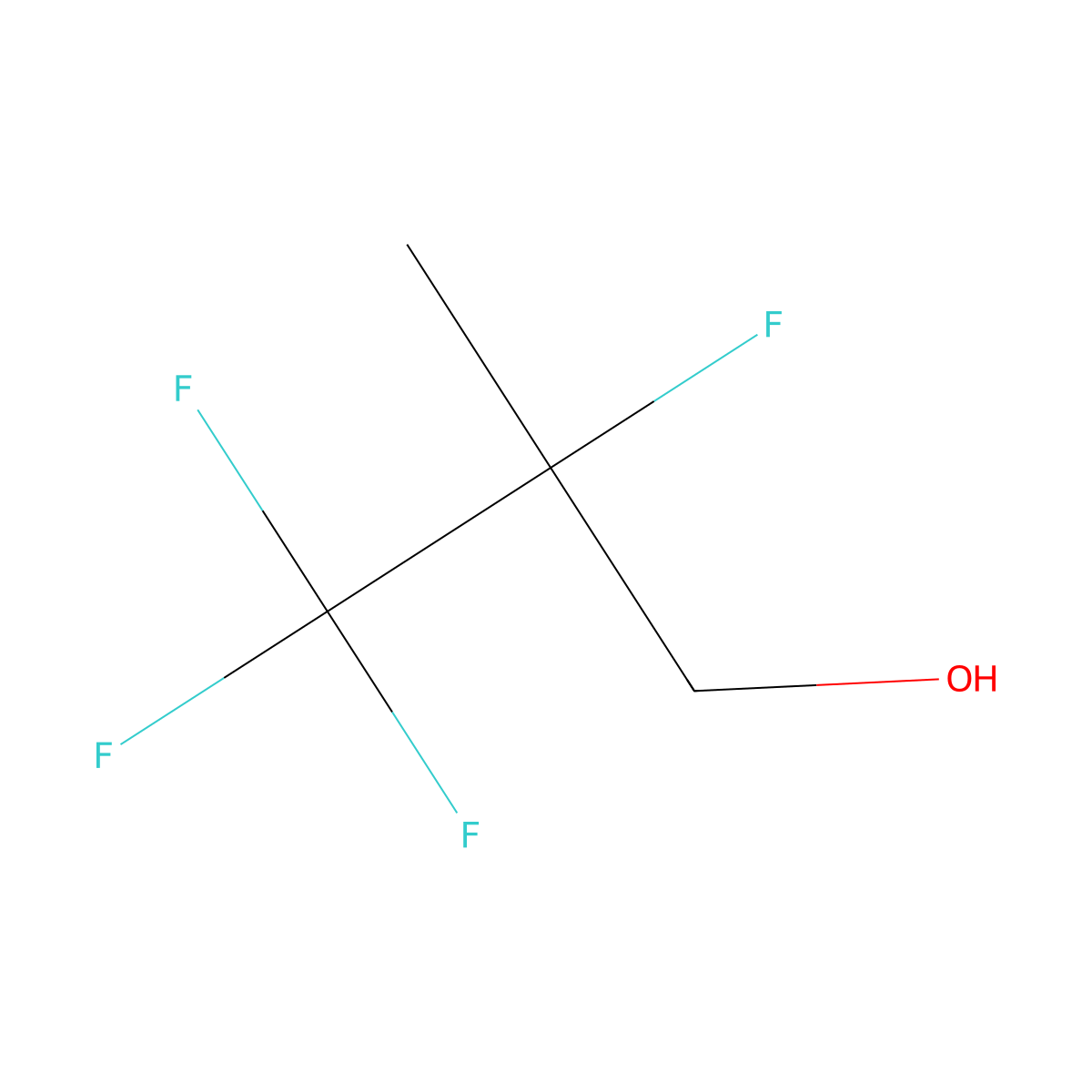2,3,3,3-Tetrafluoro-2-methylpropan-1-ol molecular structure, CAS 2411246-20-1