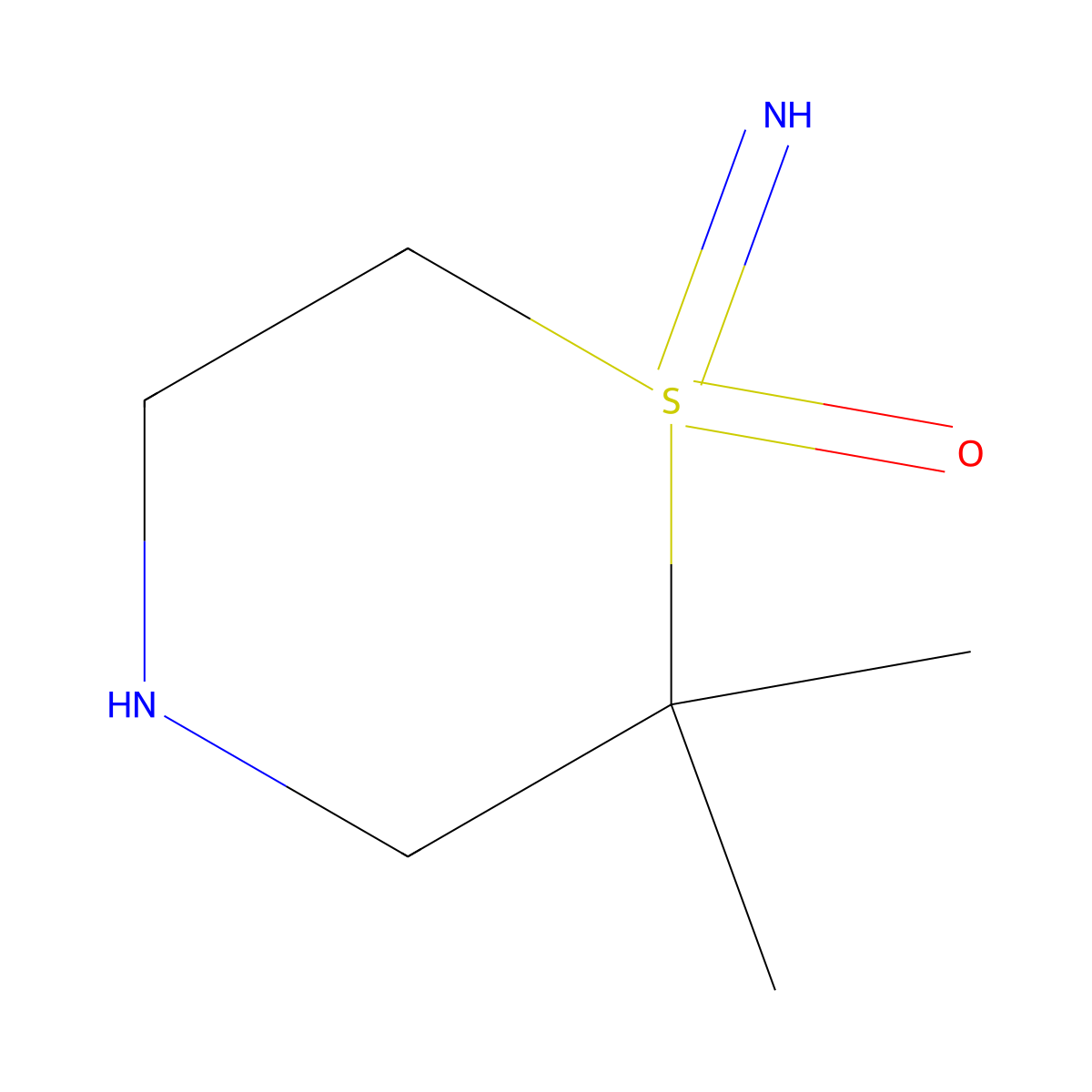 1-Imino-2,2-dimethyl-1lambda6-thiomorpholin-1-one molecular structure, CAS 2411249-46-0