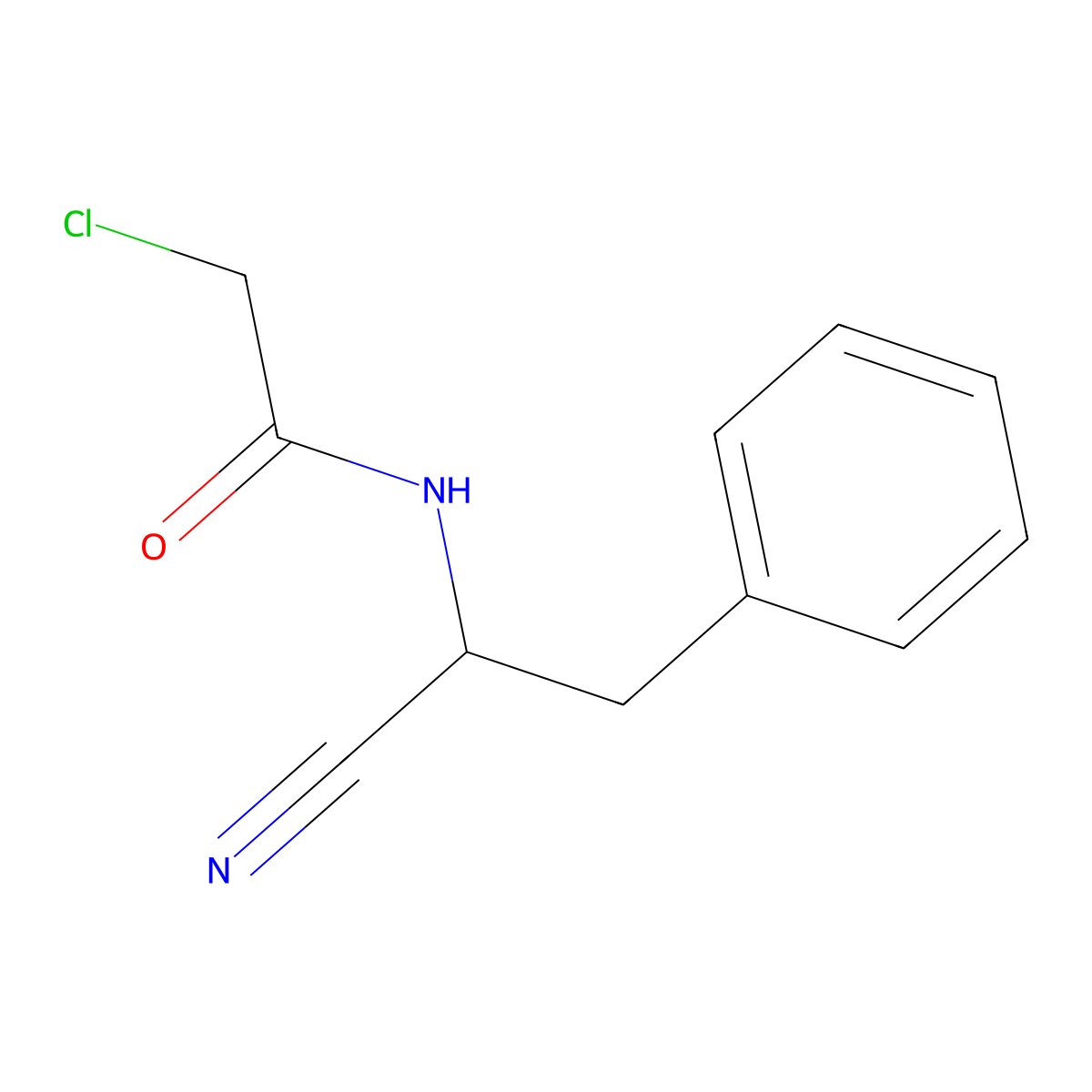 2-chloro-N-(1-cyano-2-phenylethyl)acetamide molecular structure, CAS 2411250-63-8