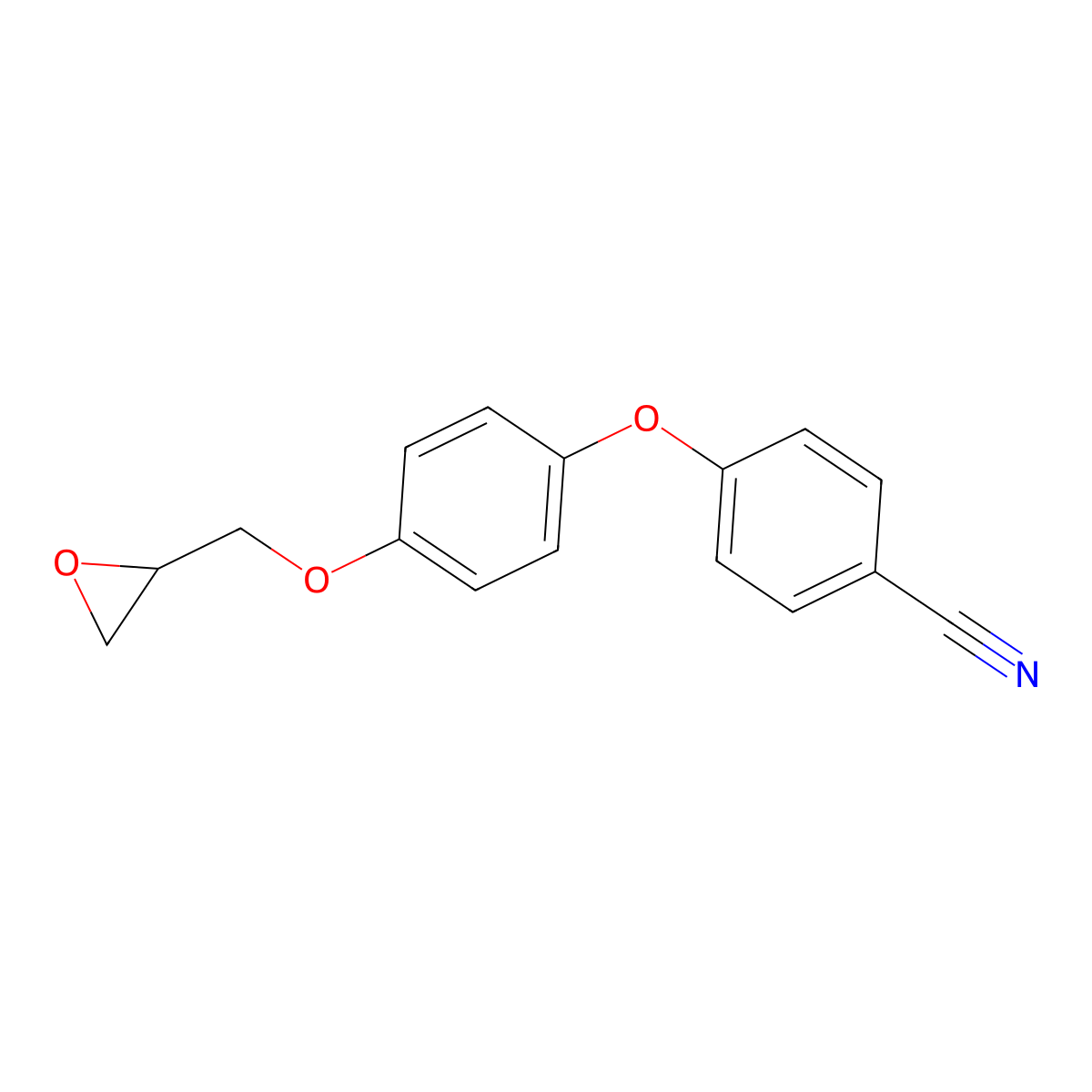 4-[4-(Oxiran-2-ylmethoxy)phenoxy]benzonitrile molecular structure, CAS 2411252-11-2