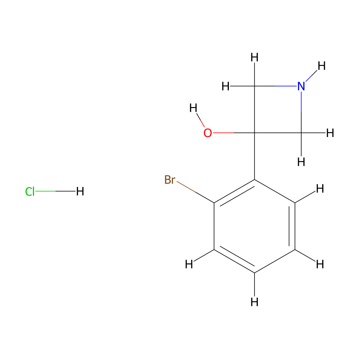3-(2-Bromophenyl)azetidin-3-olhydrochloride molecular structure, CAS 2411252-18-9