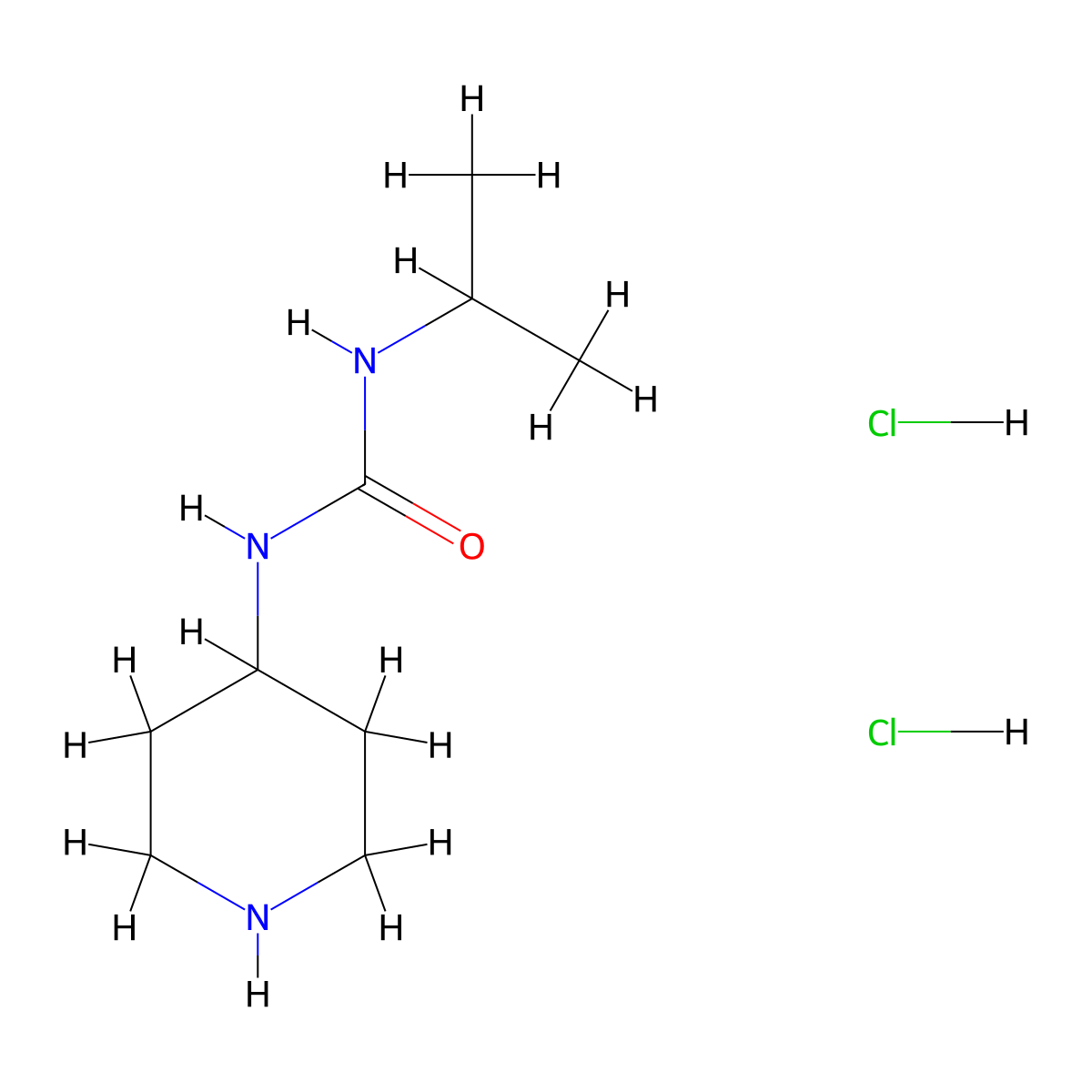 1-Piperidin-4-yl-3-propan-2-ylurea;dihydrochloride molecular structure, CAS 2411252-20-3