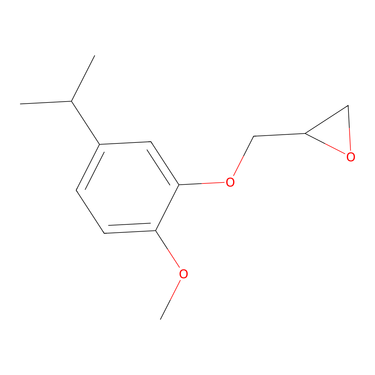 2-{[2-Methoxy-5-(propan-2-yl)phenoxy]methyl}oxirane molecular structure, CAS 2411252-53-2