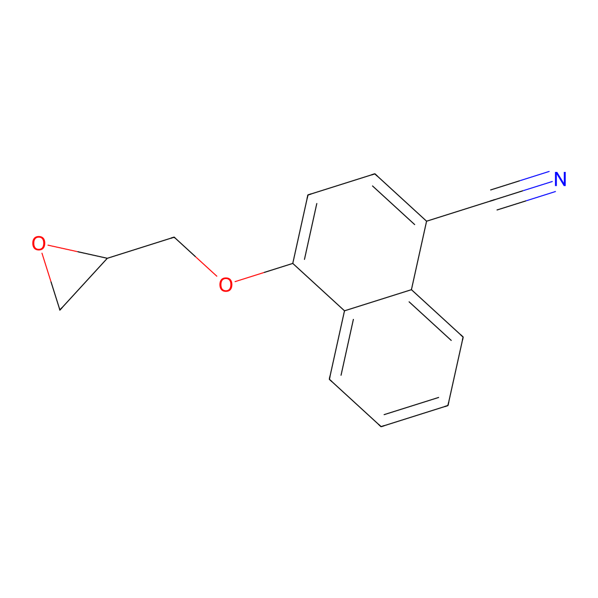 4-(Oxiran-2-ylmethoxy)naphthalene-1-carbonitrile molecular structure, CAS 2411255-29-1