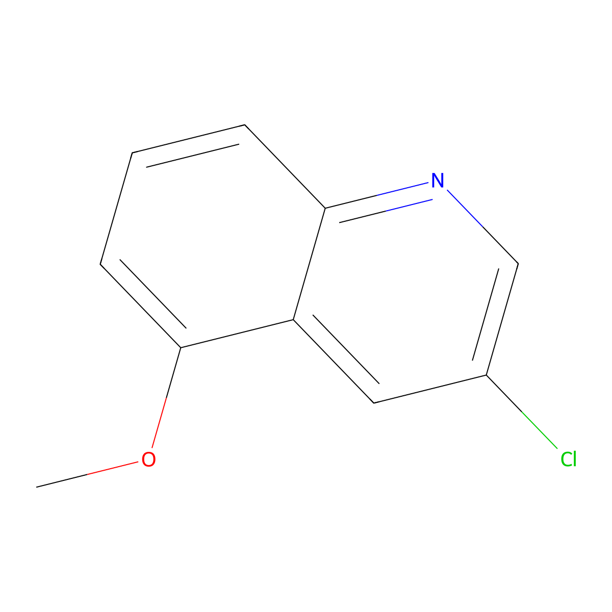 3-Chloro-5-methoxyquinoline molecular structure, CAS 2411257-58-2