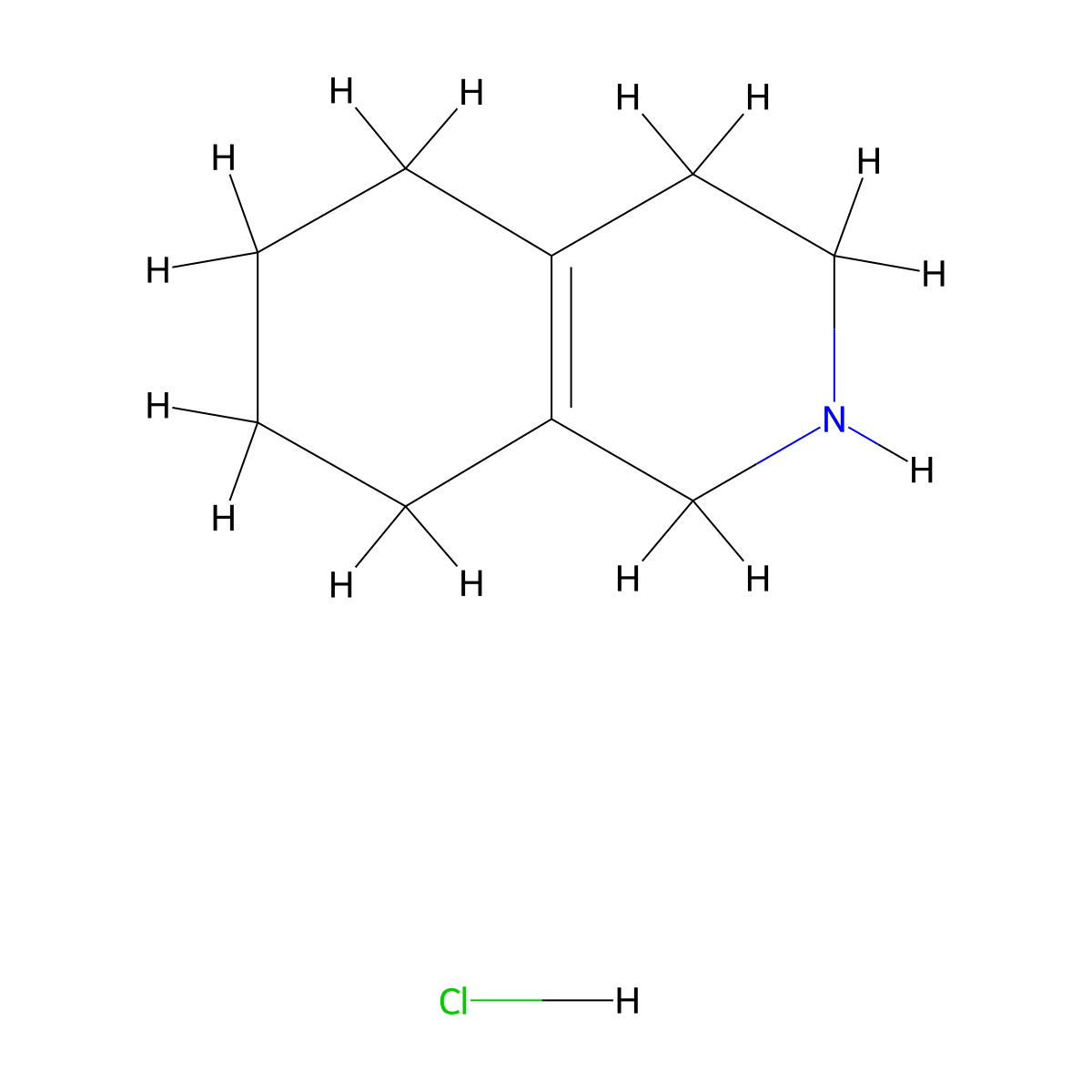 1,2,3,4,5,6,7,8-Octahydroisoquinoline hydrochloride molecular structure, CAS 2411261-00-0