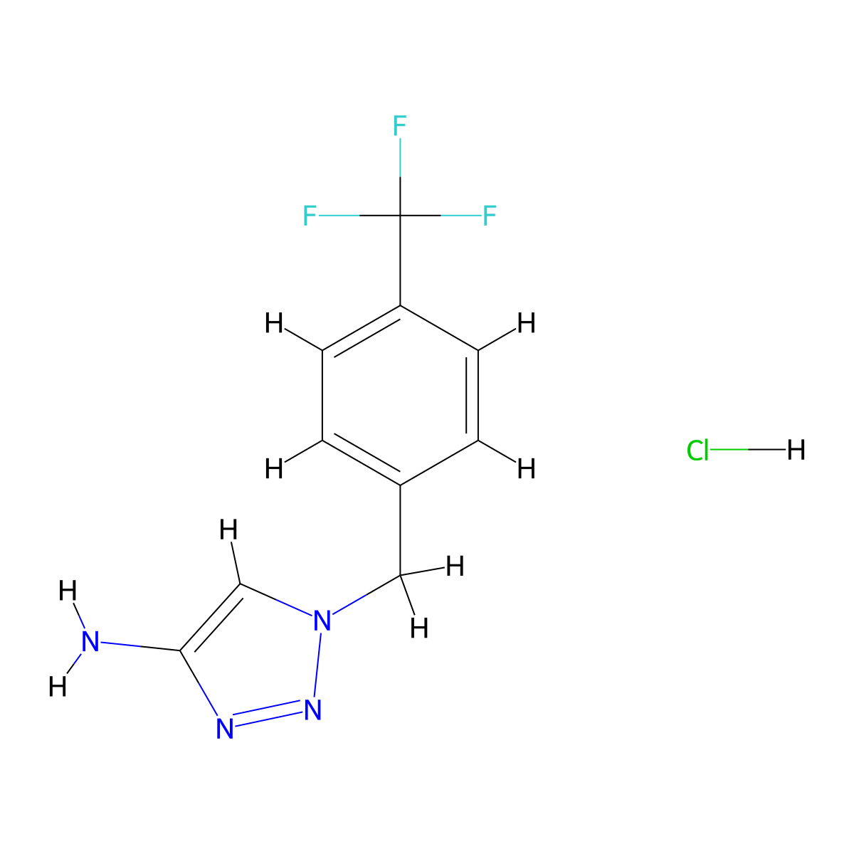 1-[[4-(Trifluoromethyl)phenyl]methyl]triazol-4-amine;hydrochloride molecular structure, CAS 2411261-62-4
