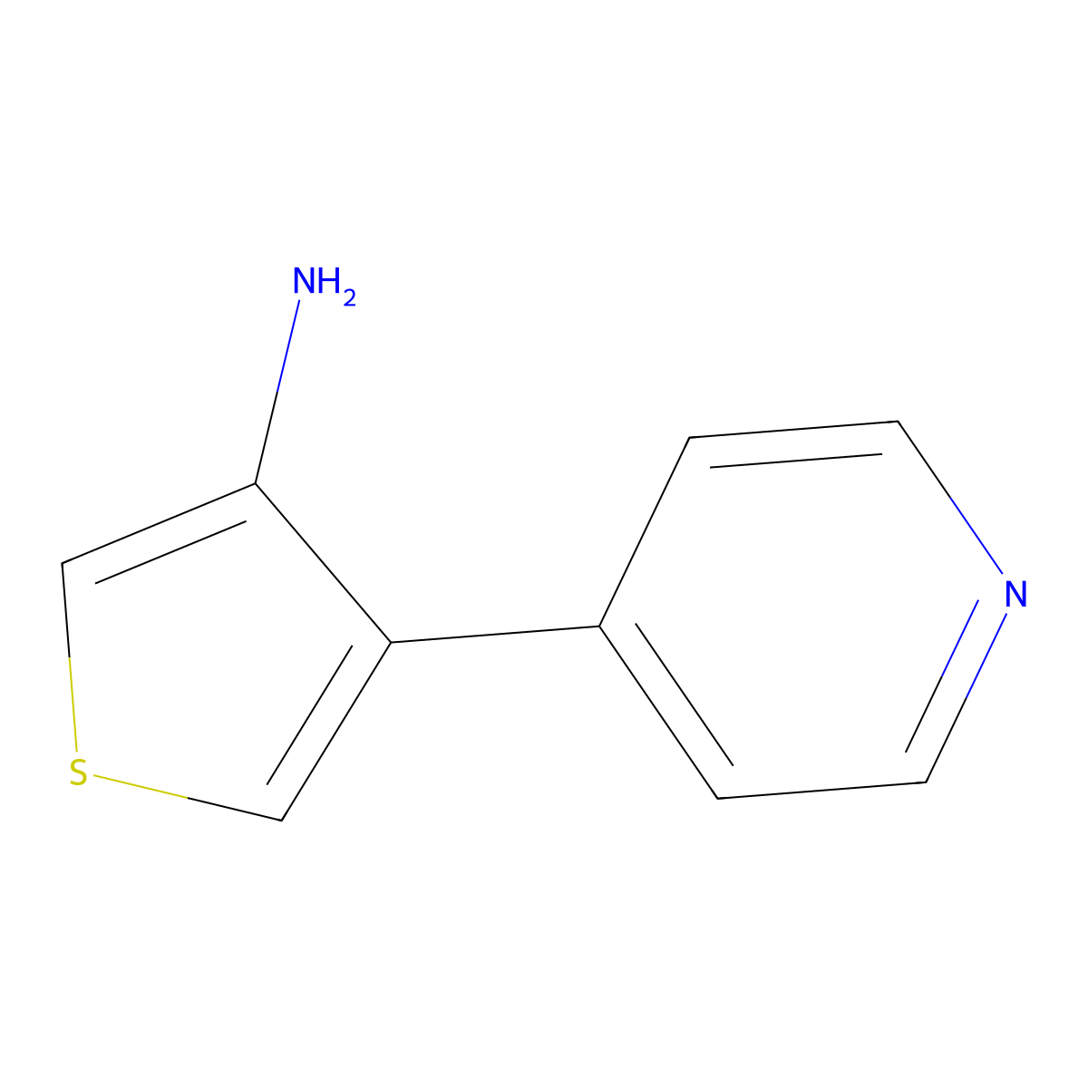 4-(Pyridin-4-yl)thiophen-3-amine molecular structure, CAS 2411261-69-1
