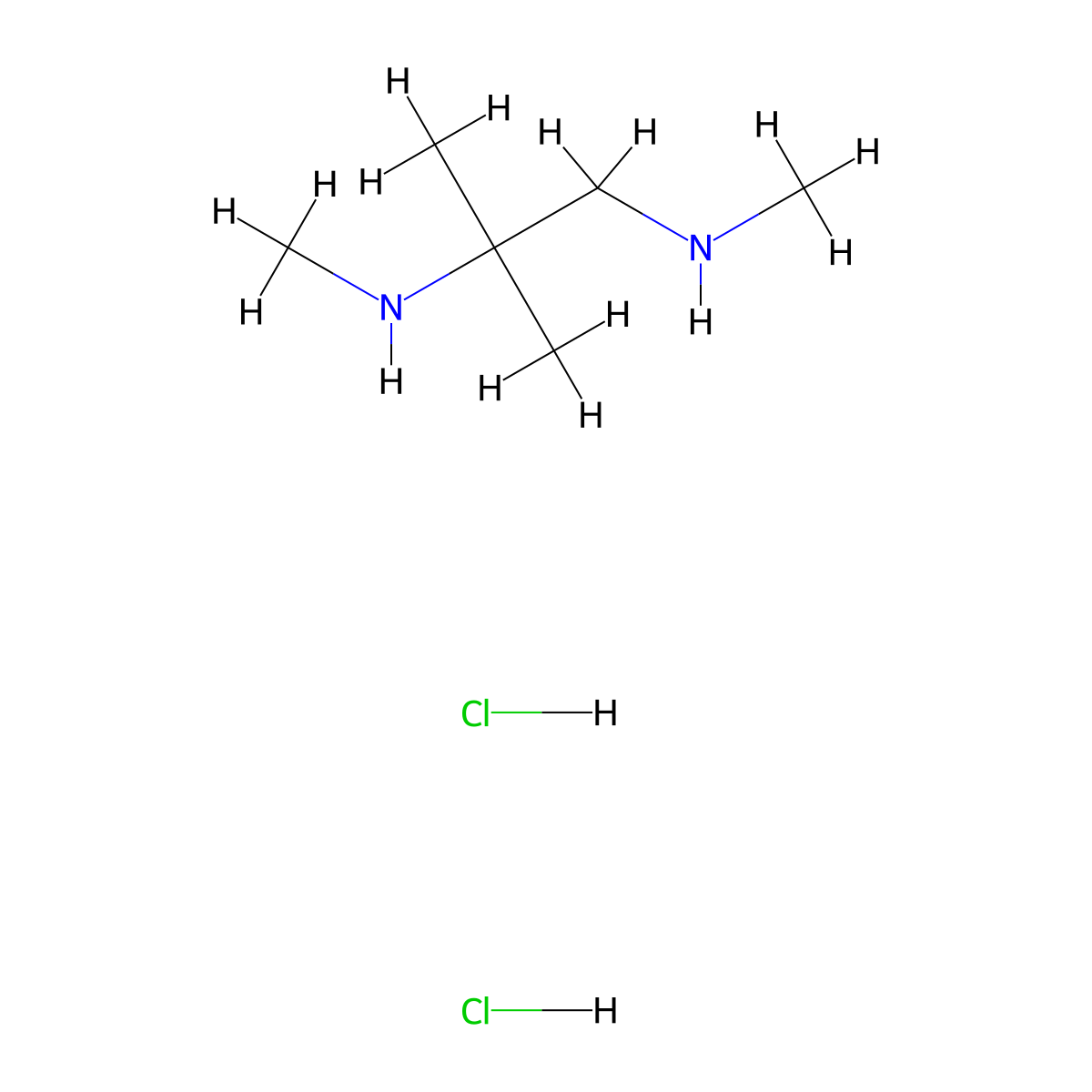 1-N,2-N,2-Trimethylpropane-1,2-diamine;dihydrochloride molecular structure, CAS 2411262-11-6