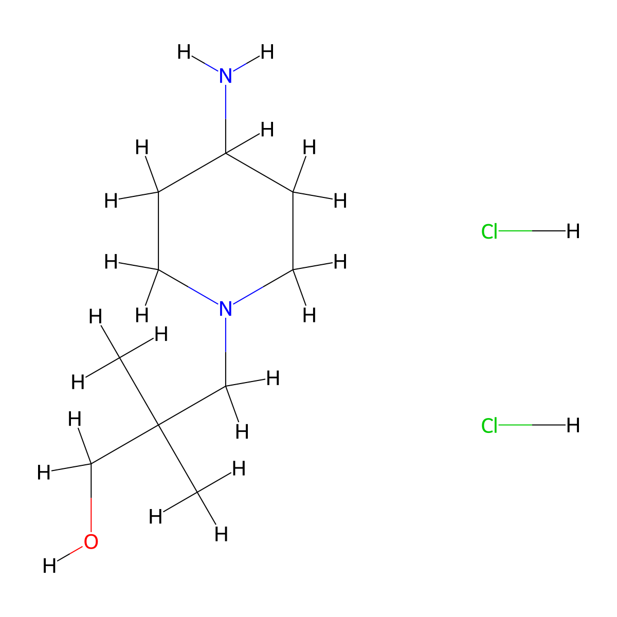 3-(4-Aminopiperidin-1-yl)-2,2-dimethylpropan-1-oldihydrochloride molecular structure, CAS 2411263-32-4
