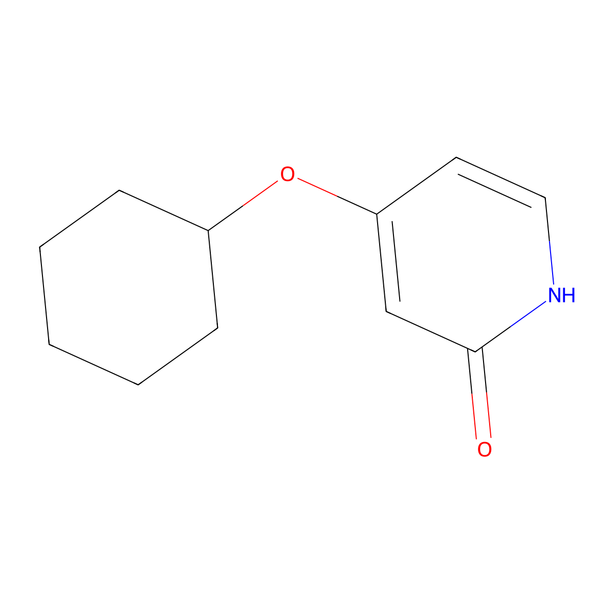 4-(Cyclohexyloxy)pyridin-2-ol molecular structure, CAS 2411263-88-0