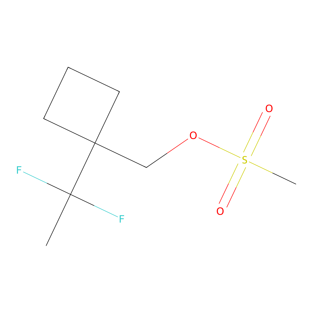 (1-(1,1-Difluoroethyl)cyclobutyl)methyl methanesulfonate molecular structure, CAS 2411264-10-1