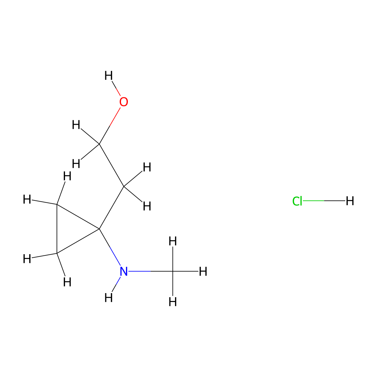 2-[1-(Methylamino)cyclopropyl]ethanol;hydrochloride molecular structure, CAS 2411264-91-8