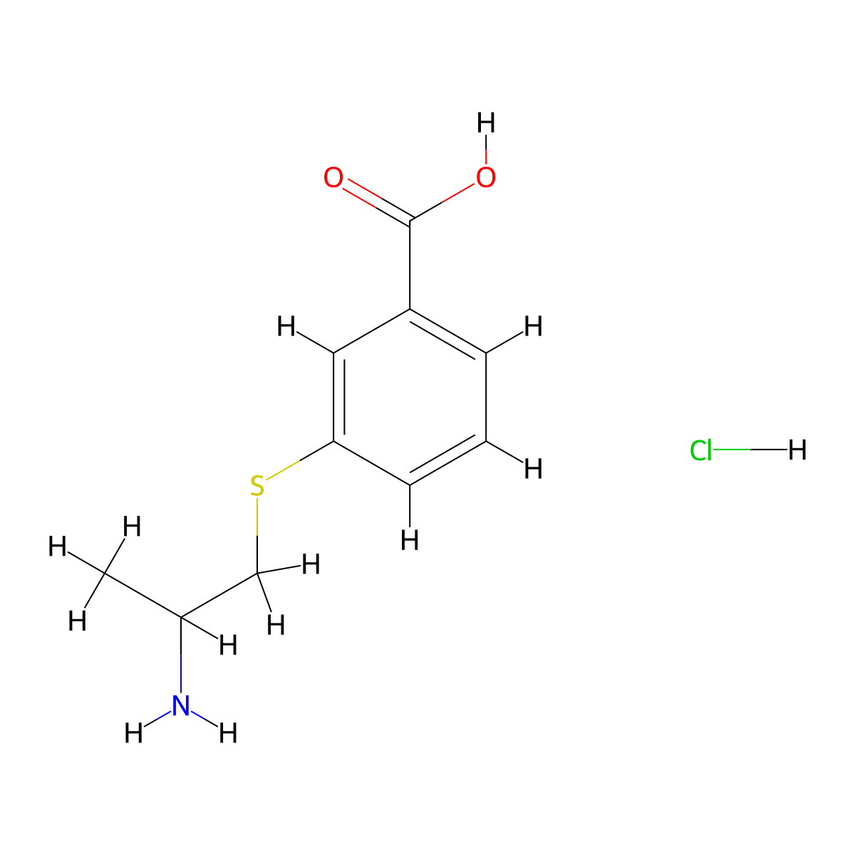 3-[(2-Aminopropyl)sulfanyl]benzoicacidhydrochloride molecular structure, CAS 2411267-59-7