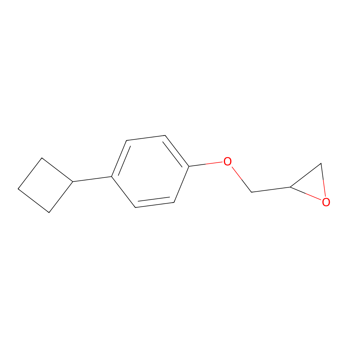 2-[(4-Cyclobutylphenoxy)methyl]oxirane molecular structure, CAS 2411268-12-5