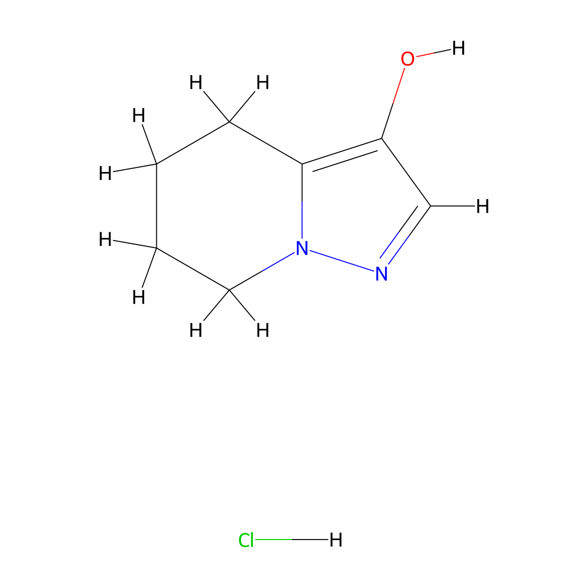 4H,5H,6H,7H-pyrazolo[1,5-a]pyridin-3-ol hydrochloride molecular structure, CAS 2411269-16-2