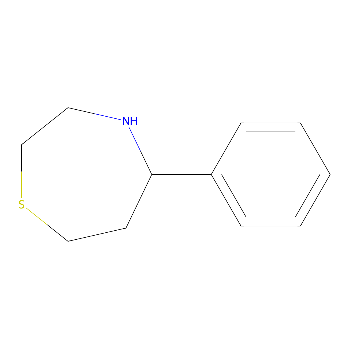 5-Phenyl-1,4-thiazepane molecular structure, CAS 2411269-49-1