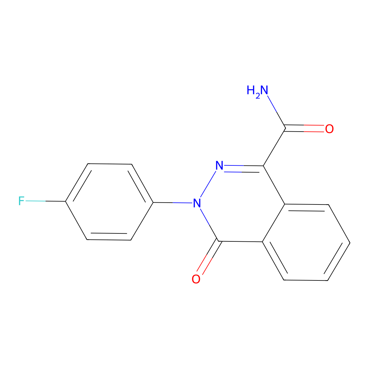 3-(4-Fluorophenyl)-4-oxo-3,4-dihydro-1-phthalazinecarboxamide molecular structure, CAS 241127-32-2