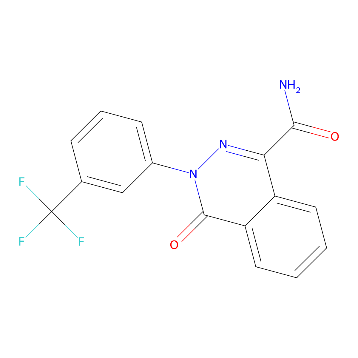 4-Oxo-3-[3-(trifluoromethyl)phenyl]-3,4-dihydro-1-phthalazinecarboxamide molecular structure, CAS 241127-33-3