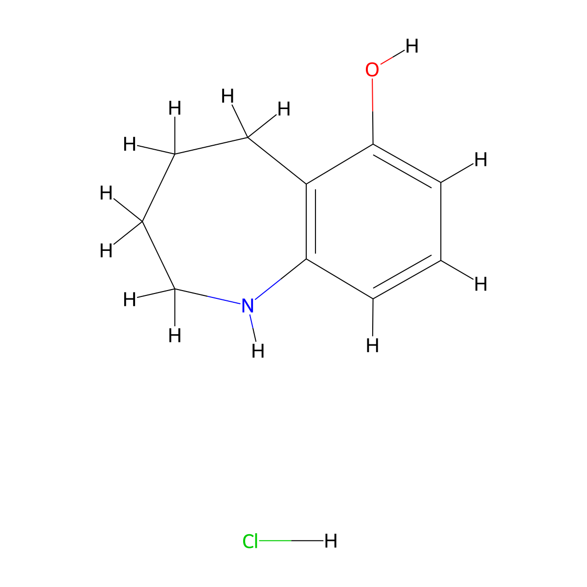 2,3,4,5-tetrahydro-1H-1-benzazepin-6-olhydrochloride molecular structure, CAS 2411270-28-3