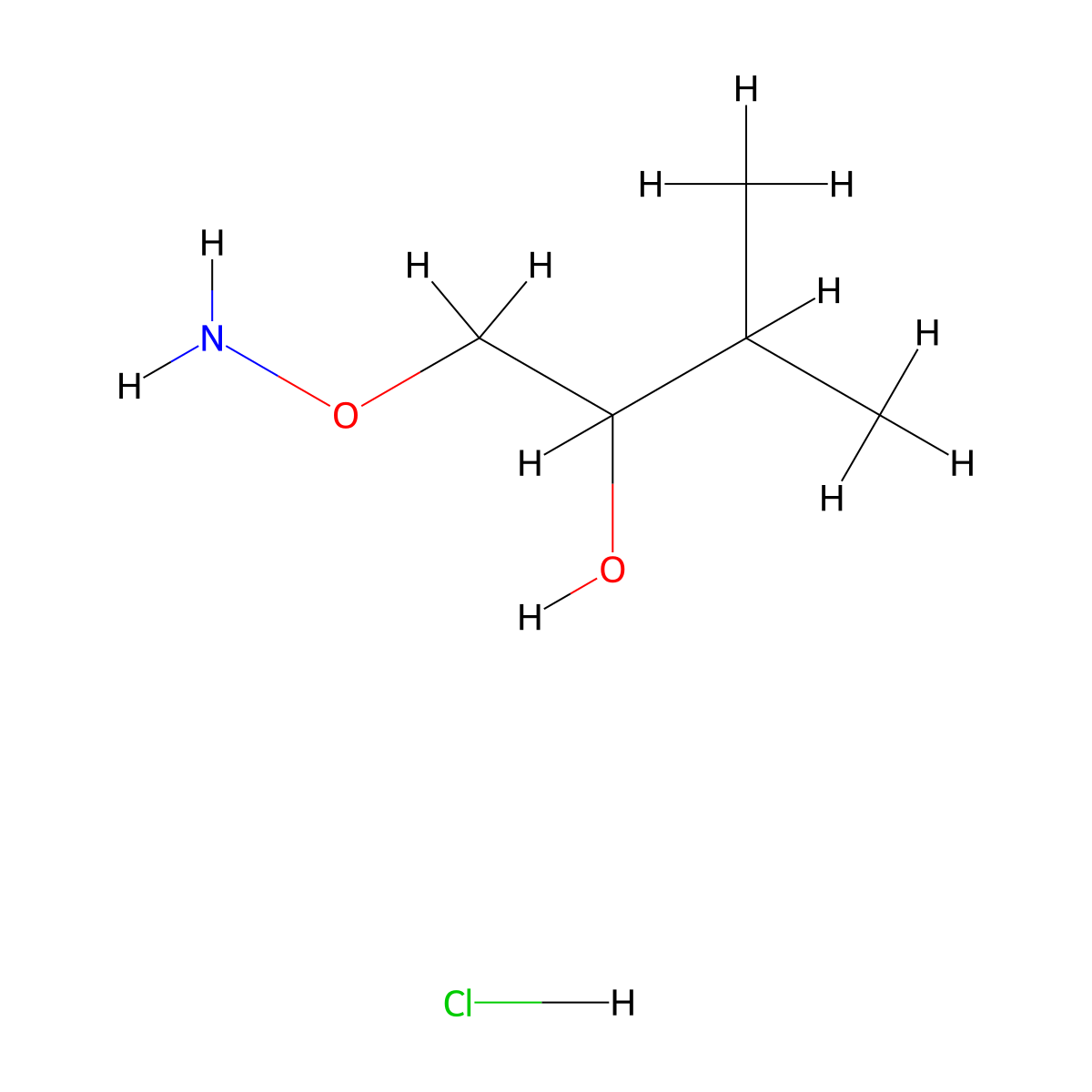 1-(Aminooxy)-3-methylbutan-2-ol hydrochloride molecular structure, CAS 2411271-40-2