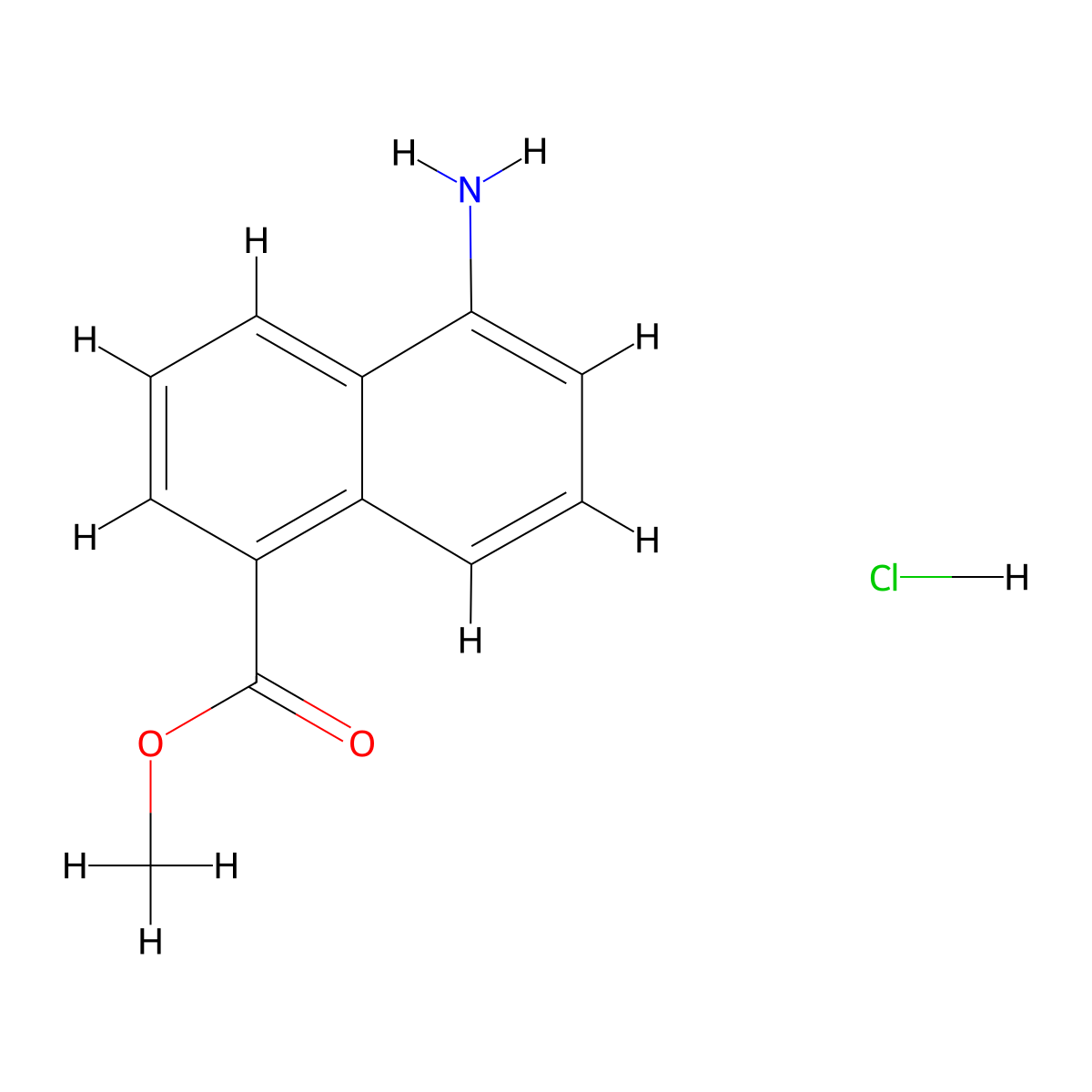 Methyl5-aminonaphthalene-1-carboxylatehydrochloride molecular structure, CAS 2411274-06-9