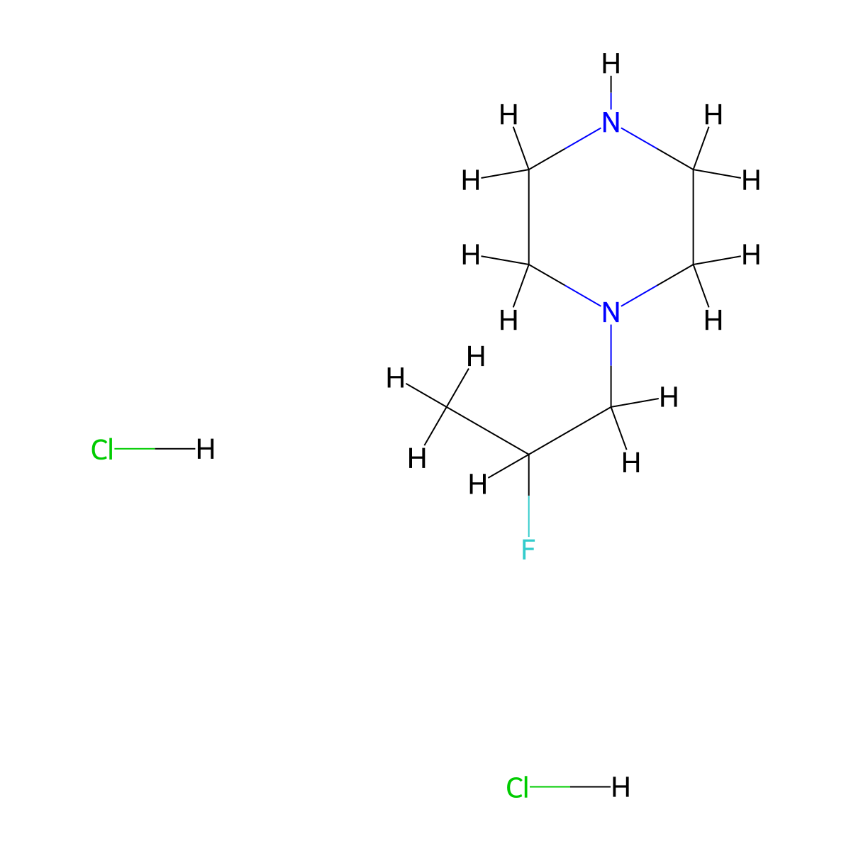 1-(2-Fluoropropyl)piperazine dihydrochloride molecular structure, CAS 2411275-30-2