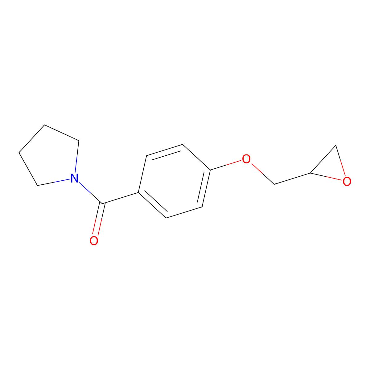 1-{4-[(Oxiran-2-yl)methoxy]benzoyl}pyrrolidine molecular structure, CAS 2411275-70-0