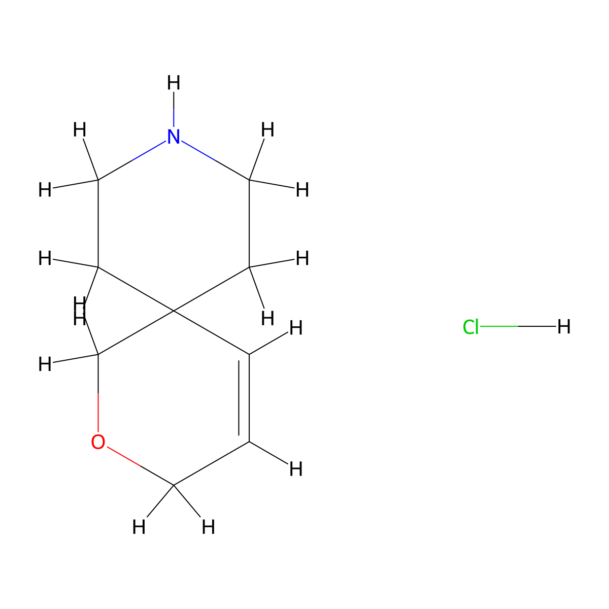 2-Oxa-9-azaspiro[5.5]undec-4-ene hydrochloride molecular structure, CAS 2411276-99-6