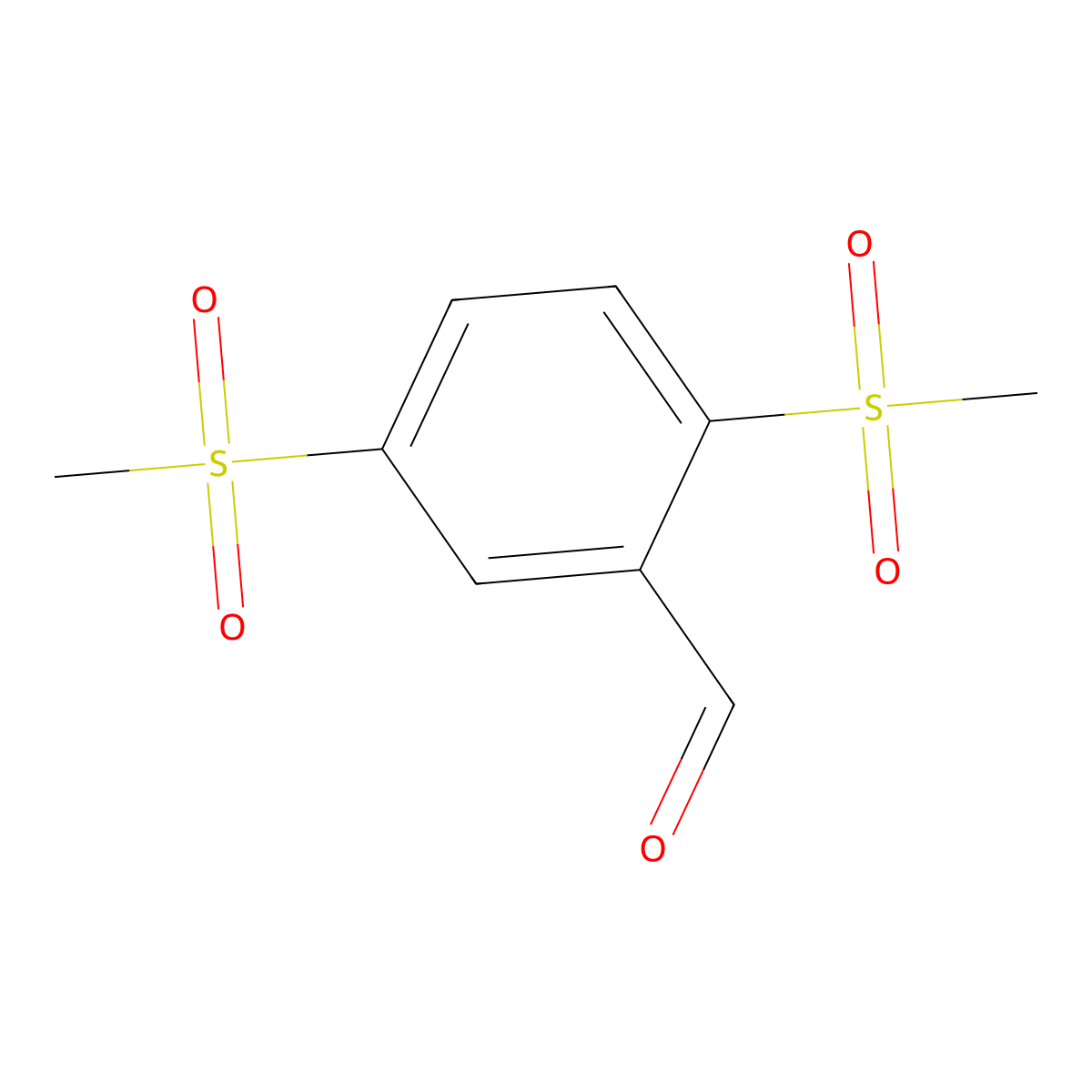 2,5-Dimethanesulfonylbenzaldehyde molecular structure, CAS 2411277-68-2