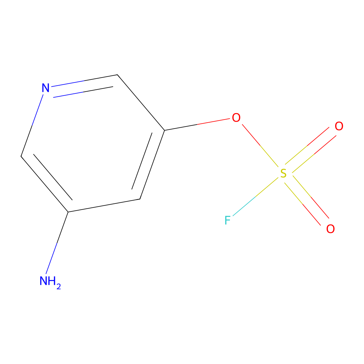 5-Aminopyridin-3-ylsulfurofluoridate molecular structure, CAS 2411278-27-6