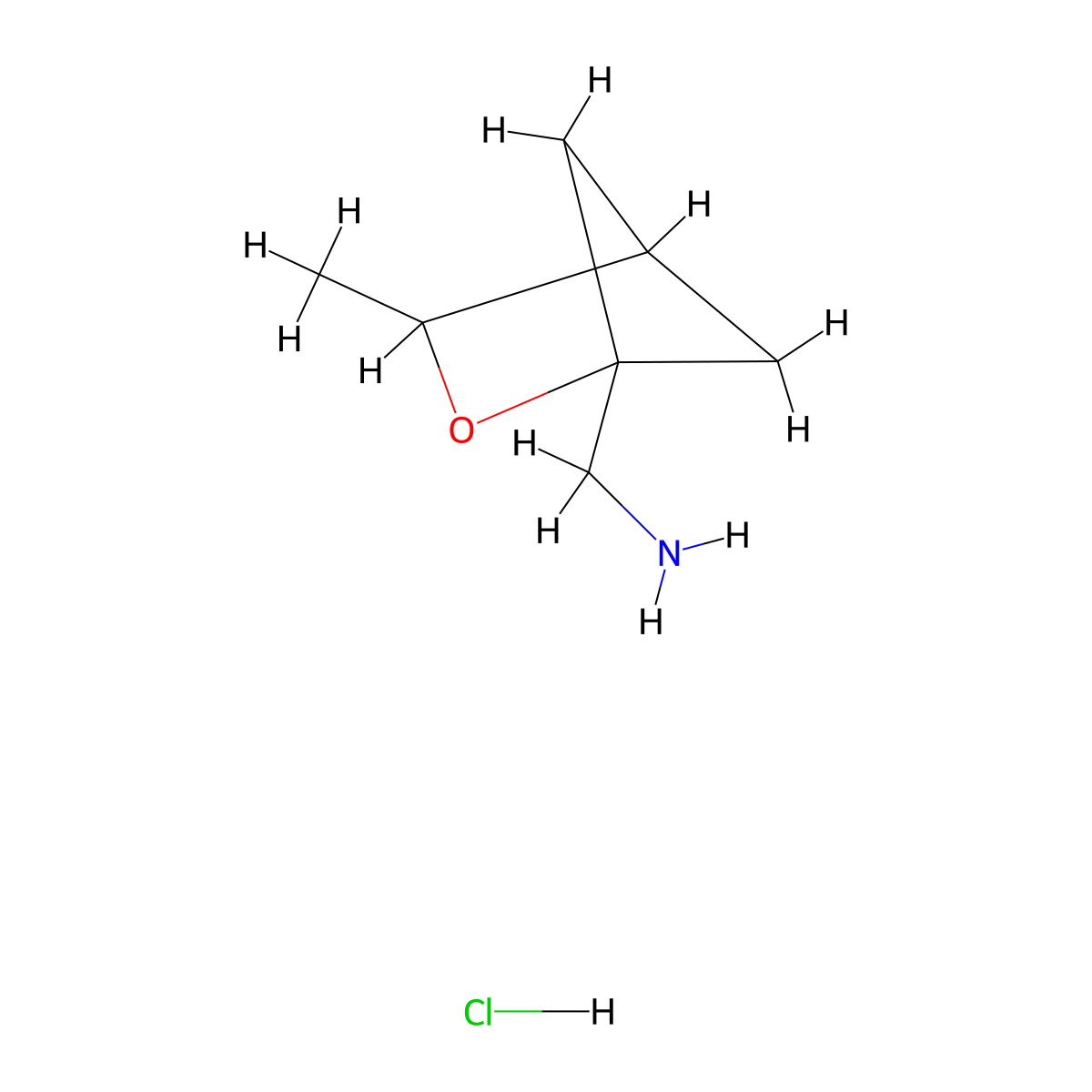 1-{3-Methyl-2-oxabicyclo[2.1.1]hexan-1-yl}methanamine hydrochloride molecular structure, CAS 2411279-09-7