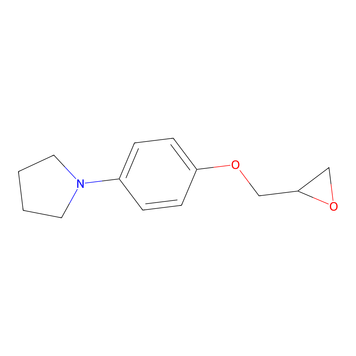 1-{4-[(Oxiran-2-yl)methoxy]phenyl}pyrrolidine molecular structure, CAS 2411280-16-3