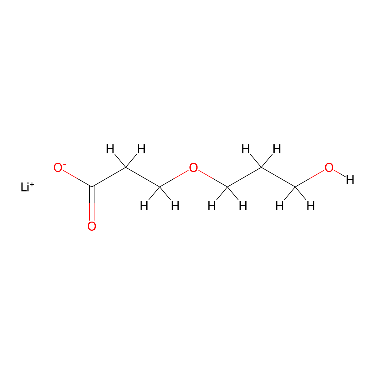 Lithium(1+) 3-(3-hydroxypropoxy)propanoate molecular structure, CAS 2411280-17-4
