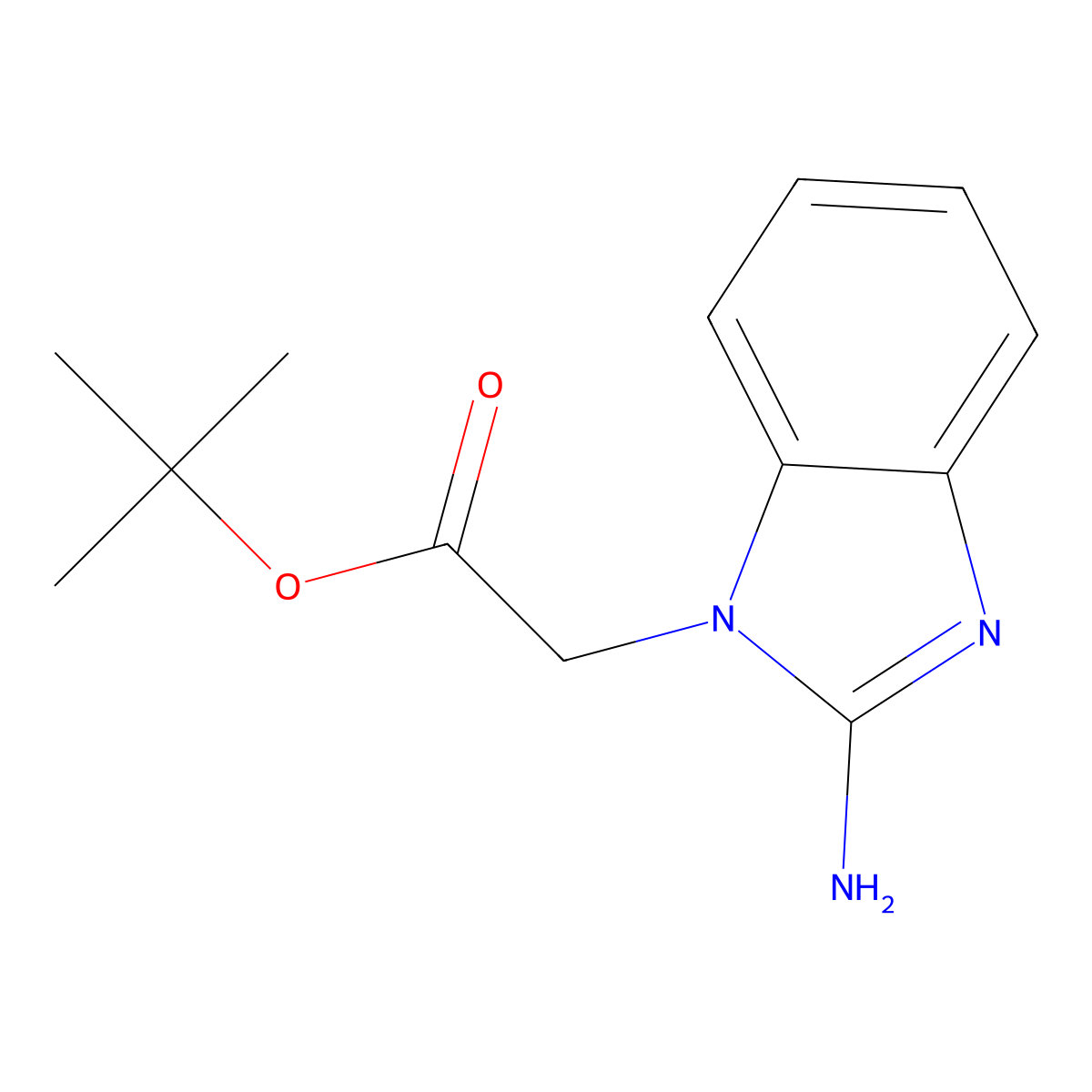 tert-butyl 2-(2-amino-1H-1,3-benzodiazol-1-yl)acetate molecular structure, CAS 2411283-50-4